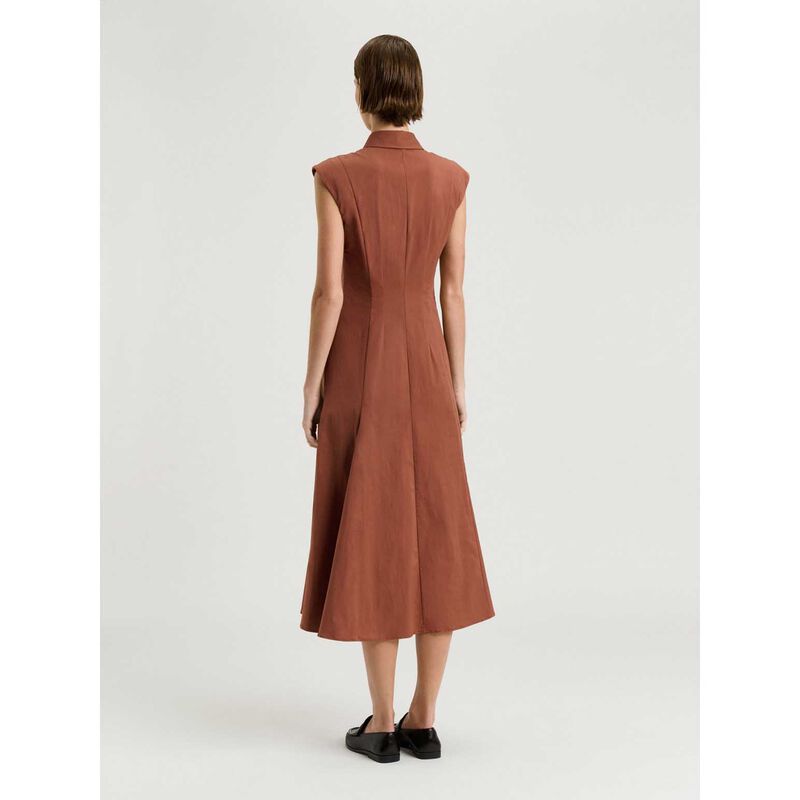 Veronika Maine Cotton Nylon A Line Shirtdress image number 1